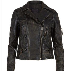 All Saints Kendal leather jacket UK10